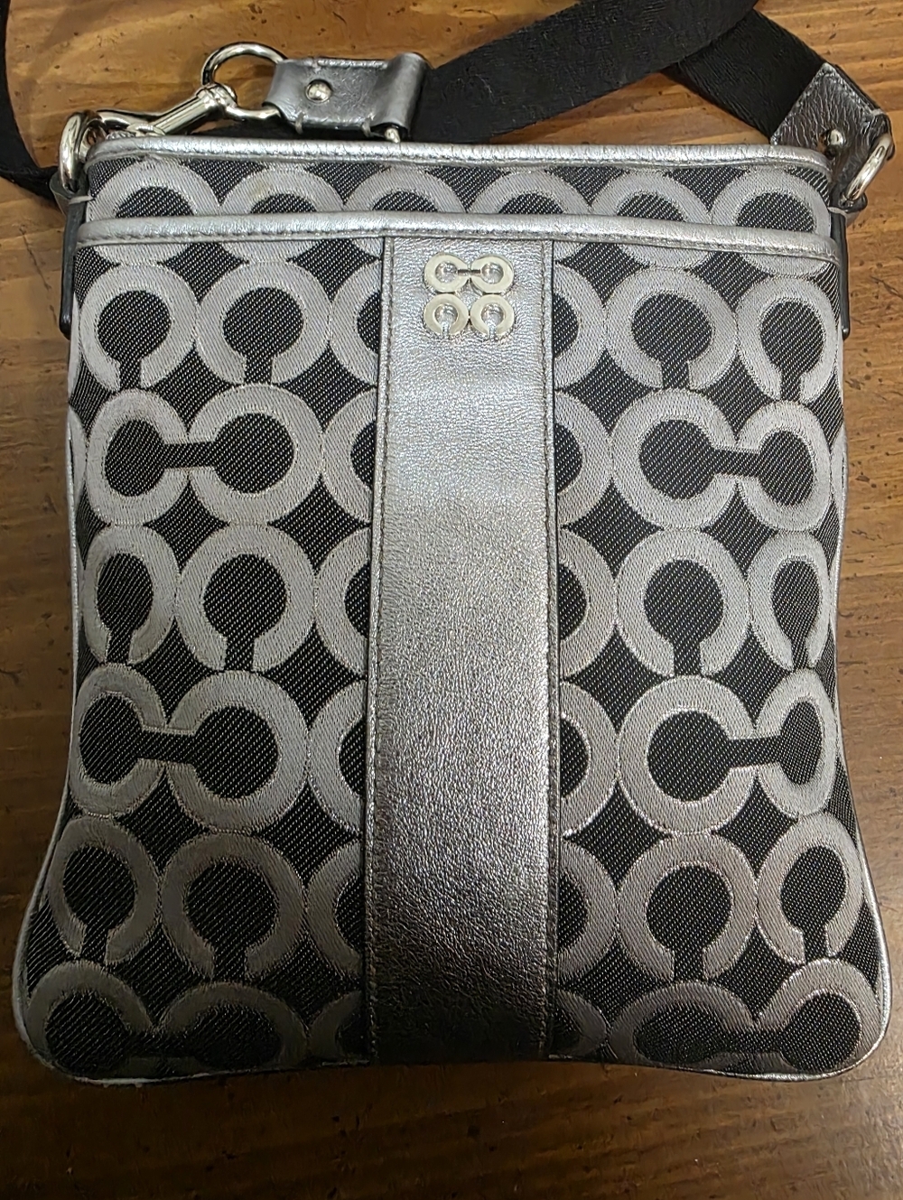 Coach Julia Op Art Swingback Crossbody Bag - Picture 5 of 11